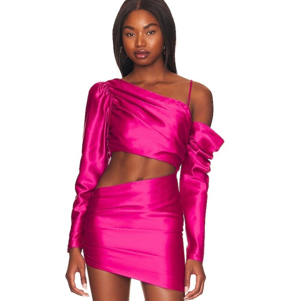 Lovers + Friends Chapman Mini Dress in Magenta Pink NWOT Siz Small